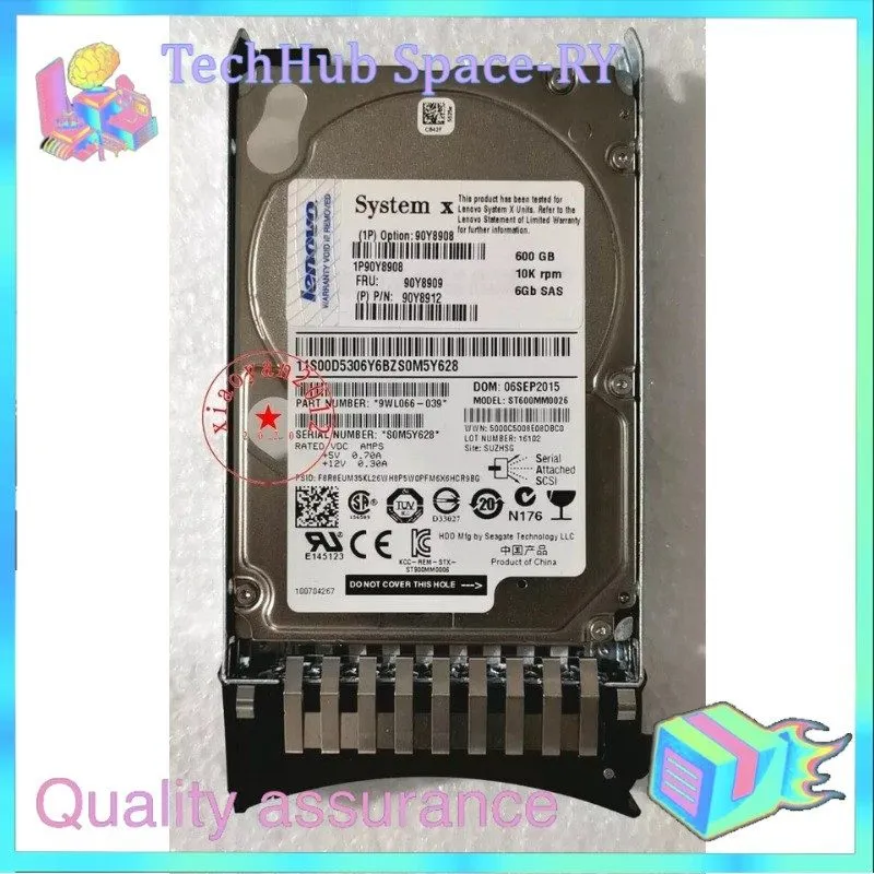 Жёсткий диск 90Y8908 IBM/ Lenovo 600GB 10K SAS 6GBPS 2.5" SAS HDD 90Y8912 90Y890