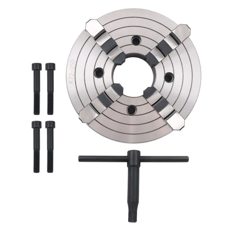 Режущий инструмент LABLT 10" K72-250 4-Jaw Lathe Chuck 0.6-9.84in Clamping Range — фото лота 4