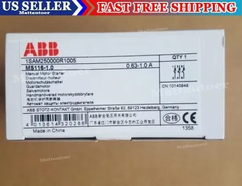 Автоматический выключатель ABB MS116-1.0 (0.63-1.0A) Motor Protection Circuit Br