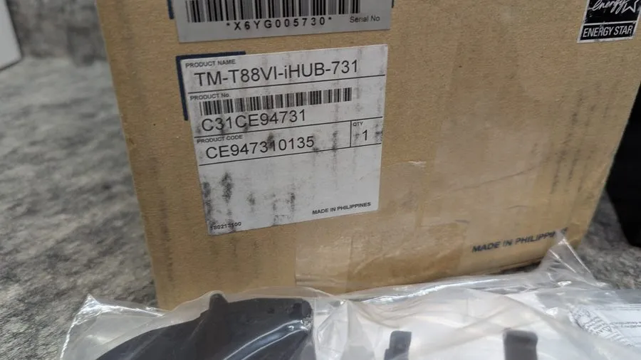 Принтер чеков EPSON TM-T88VI-iHUB M349A Thermal POS Receipt Printer No AC