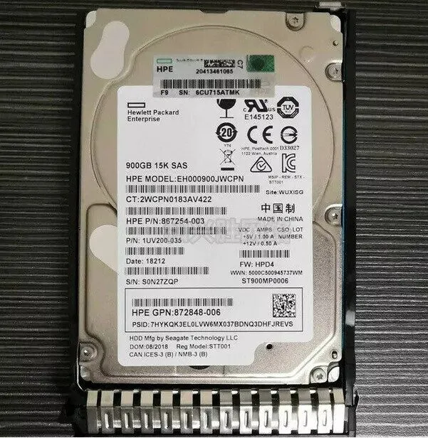Жёсткий диск New870759-B21 870795-001 HPE 900GB SAS 12G 15K SFF SC DS HDD Hard D