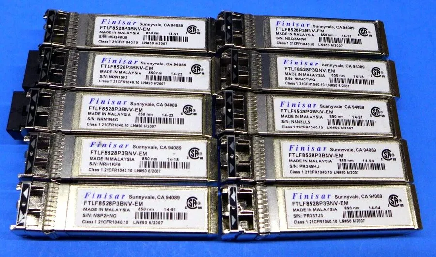 Трансивер Lot 4 Finisar FTLF8528P3BNV-EM 8Gb FC SFP+ SR Transceiver 850nm LC MMF