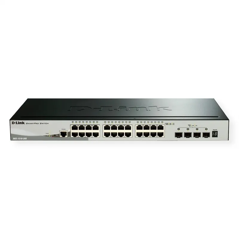 Коммутатор DGS-1510-28X/E D-Link Smart Managed Switch DGS-1510-28X Fiber Optic (