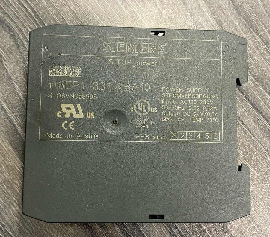 Блок питания Siemens SITOP Power 6EP1331-2BA10 Power Supply 24V DC 0.5A 120-230V