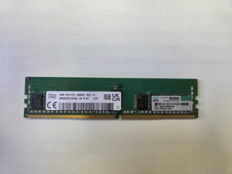 Модуль памяти RAM HPE 16GB 1Rx4 PC4-2933Y DDR4 RDIMM ECC 2933MHz P03051-091
