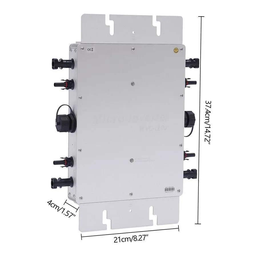 Аккумулятор Solar Micro Inverter WVC-1200W Grid Tie MPPT Pure Sine Wave DC to AC