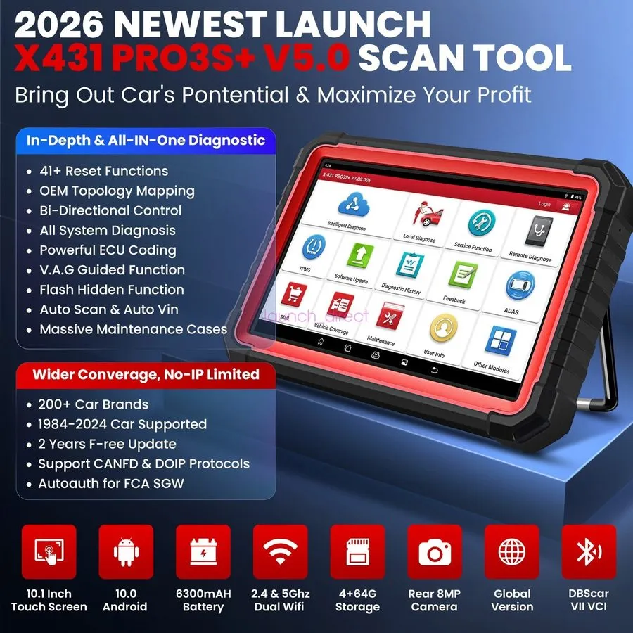 Диагностический сканер Launch X431 PRO3S+V5.0 Bidirectional ECU Code Scan Tool C — фото лота 2