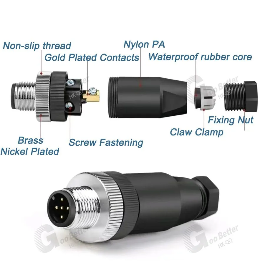 Датчик PG7 M12 Sensor Connector 3 Pin-12 Pin Male/Female Straight/Right Angle Pl