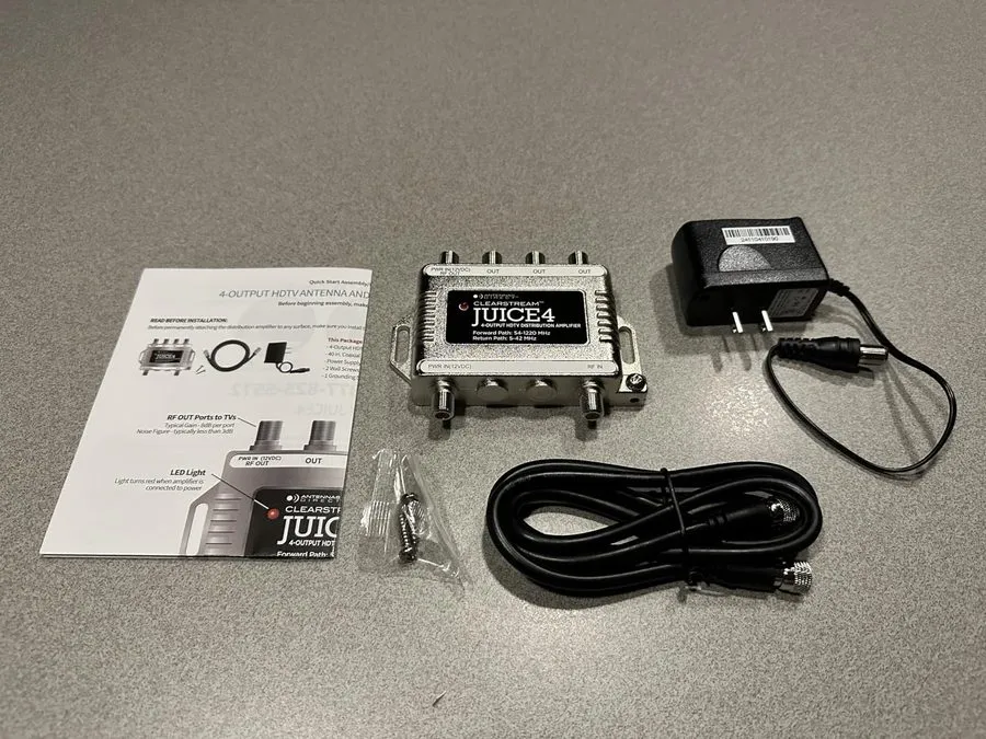 Усилитель ТВ-сигнала Distribution Amplifier ClearStream JUICE4 4 TV Output 4K 8K