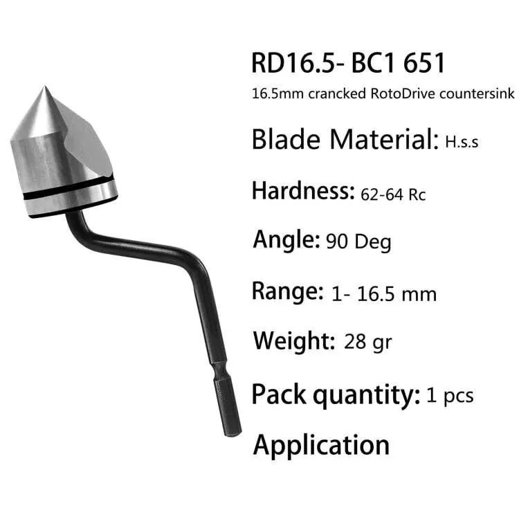 Режущий инструмент Deburring Countersink Tool Set Askwhy RD16.5-BC1651 Hand Ream — фото лота 1