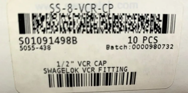 Фитинг Swagelok SS-8-VCR-CP 316 Stainless Steel VCR Face Seal Fitting FNSP