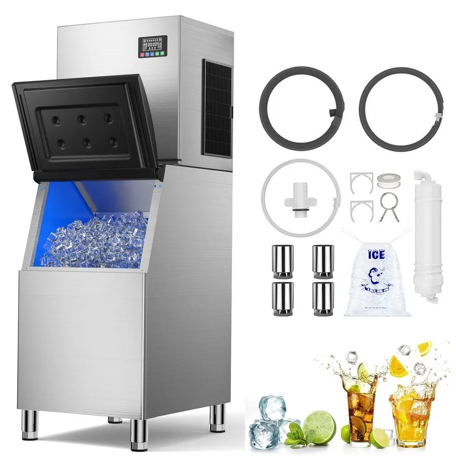 Льдогенератор Commercial Freestanding Ice Maker 580LBS/24H with 450LBS Bin, 132 