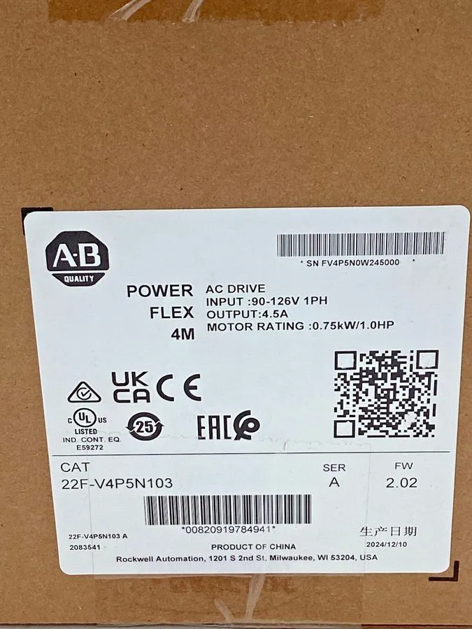 Частотный преобразователь Allen Bradley 22F-V4P5N103 Series A PowerFlex 4M AC Dr