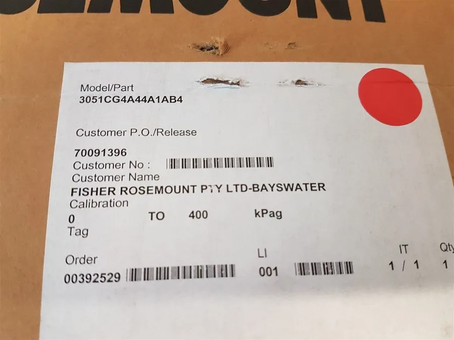 Датчик давления Rosemount 3051CG4A44A1AB4 Pressure Transmitter 10.5-55VDC 4-20mA — фото лота 1