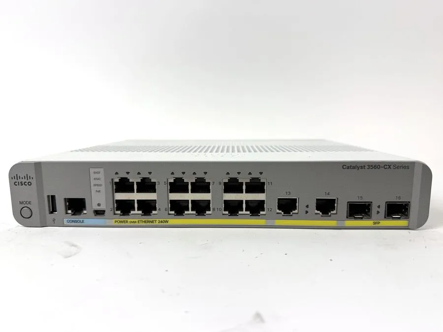 Коммутатор CISCO WS-C3560CX- -S 12-Port 3 Layer Switch PoE 240W SKU 25564 — фото лота 1