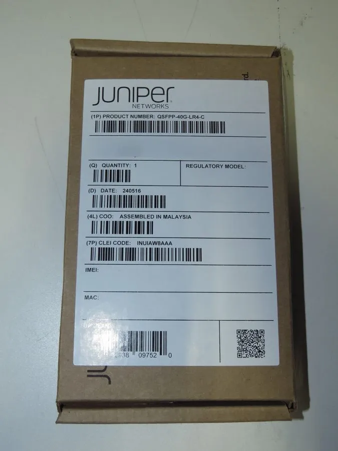 Трансивер Juniper QSFPP-40G-LR4-C 40GBASE-LR4 1310nm, 10km, 70C