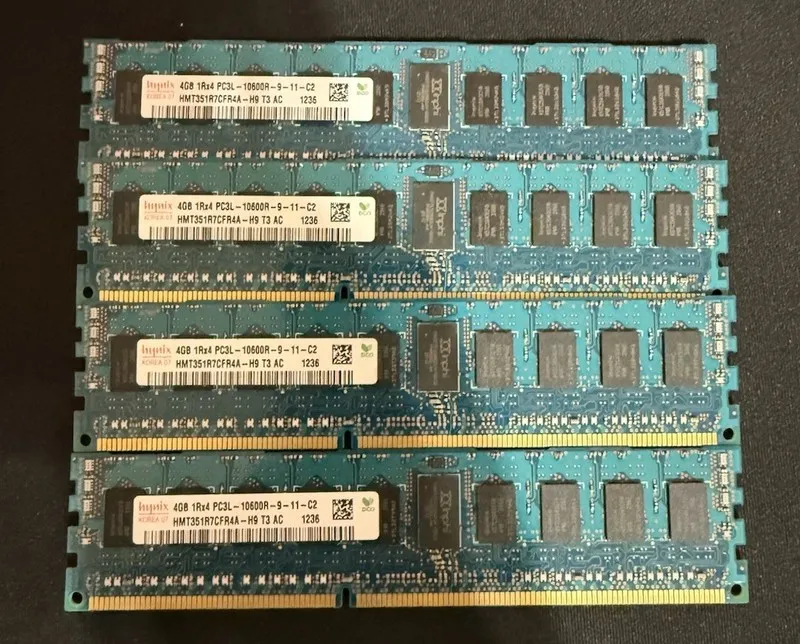 Модуль памяти SK Hynix 16GB (4x4GB) PC3L-10600R DDR3L-1333 ECC Registered Server