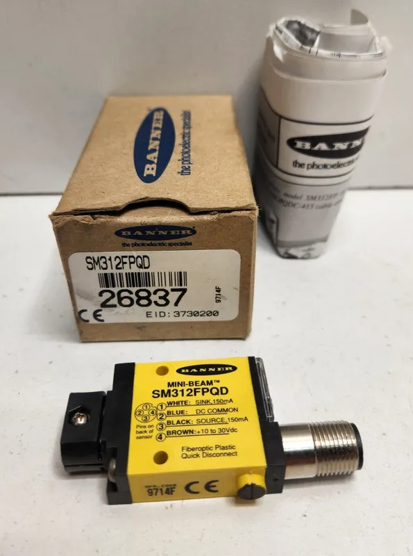 Фотоэлектрический датчик ! BANNER 30V MINI-BEAM PHOTOELECTRIC SENSOR 26837 SM312