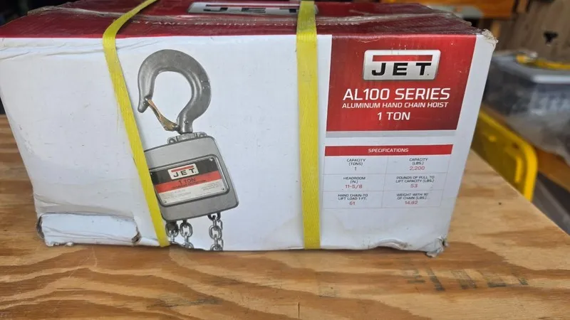 Таль JET 133120 AL 100-100-20 1-Ton Aluminum Hand Chain Hoist — фото лота 2