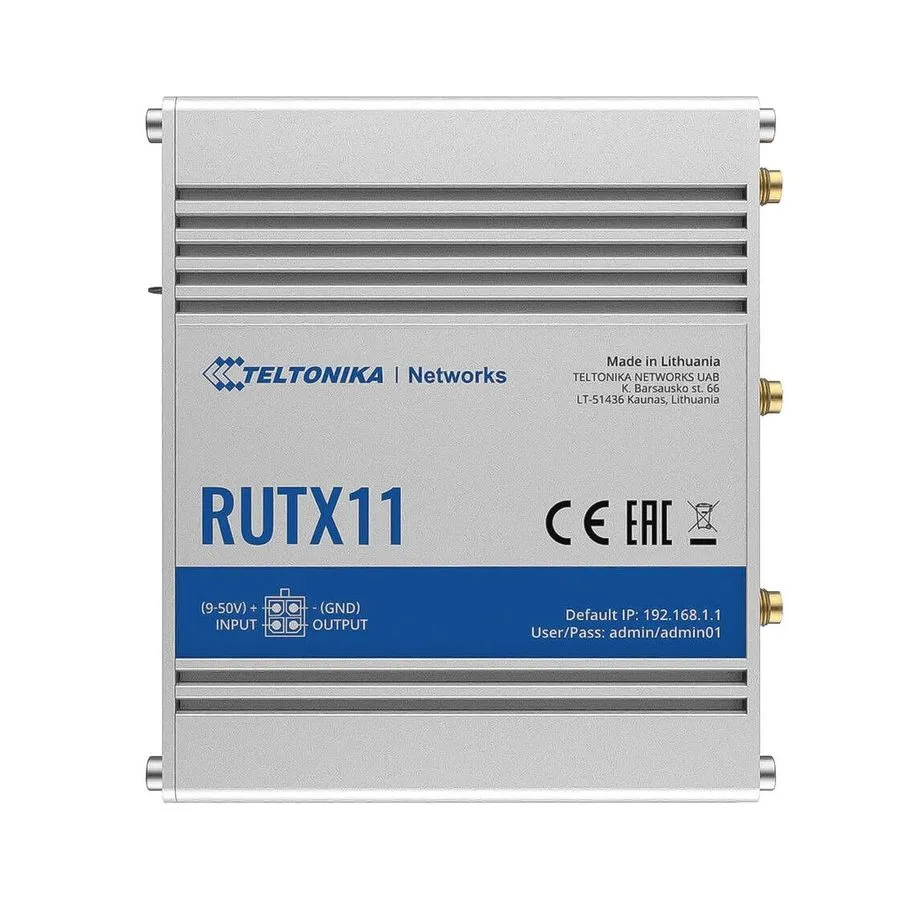 Маршрутизатор Teltonika RUTX11100400 Industrial 4G LTE Cat6 Cellular Router with