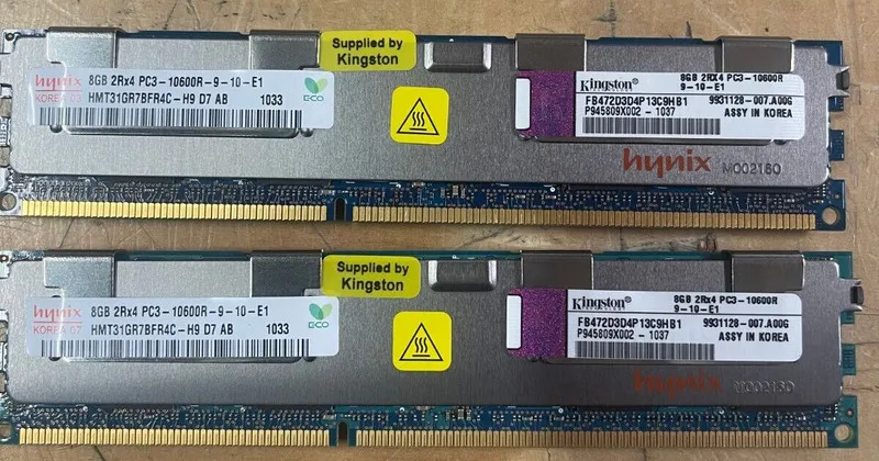 Модуль памяти LOT 10 Hynix 8GB PC3 10600R DDR3 2RX4 Server RAM (HMT31GR7BFR4C-H9