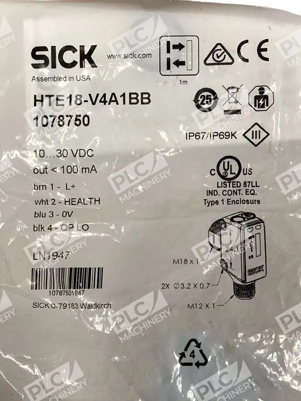 Фотоэлектрический датчик Sick 1078750 Photoelectric Sensor HTE18-V4A1BB — фото лота 1