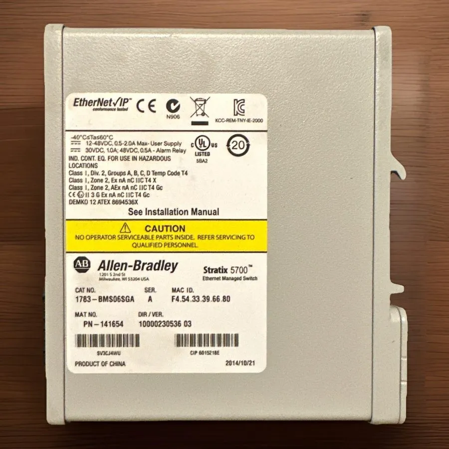 Коммутатор Allen-Bradley 1783-BMS06SGA /A Stratix 5700 6 Port Managed EtherNet S