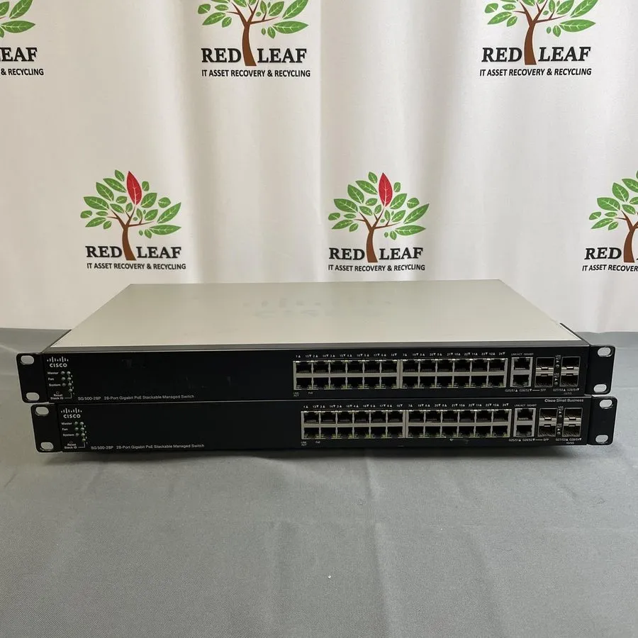 Коммутатор Cisco SG500-28P-K9-NA 28-Port Gigabit POE Stackable Managed Switch — фото лота 1