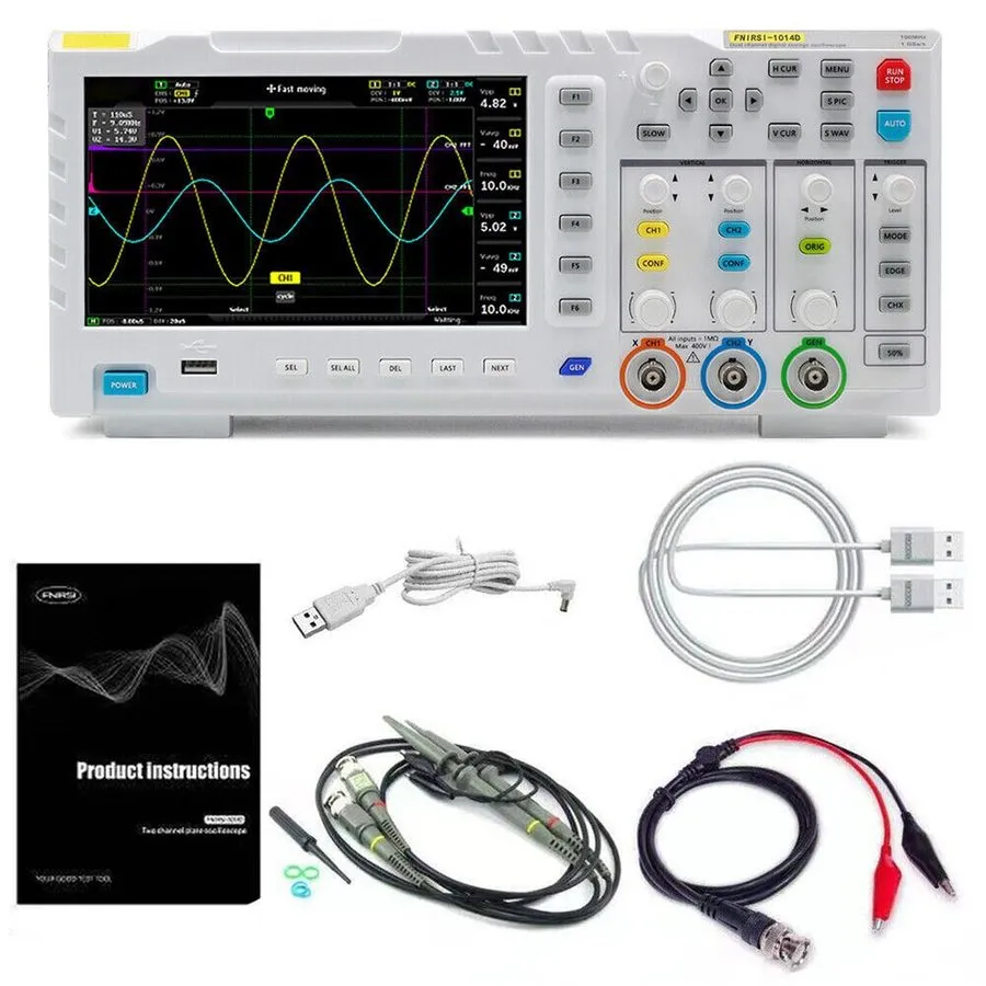 Осциллограф FNIRSI-1014D Digital Oscilloscope 100MHz 1GSa/s 240Kbit Signal Gener