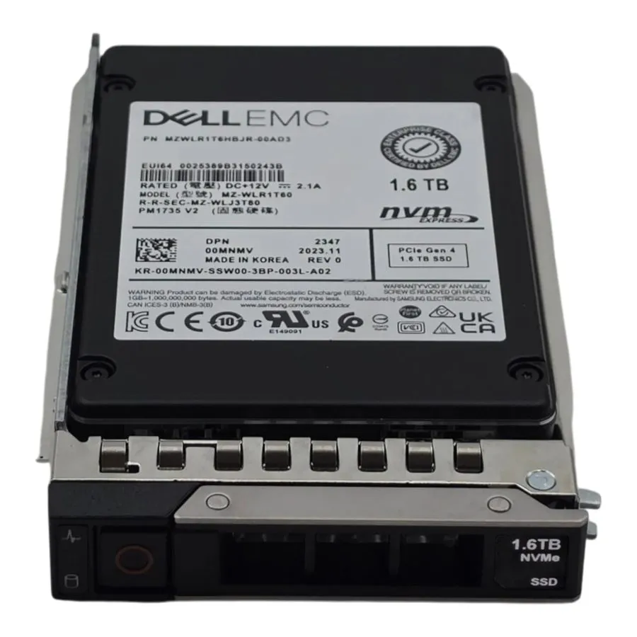 SSD-накопитель Samsung PM1735 1.6TB DELL SSD 2.5" U.2 NVMe PCIE MZ-WLR1T60 MZWLR