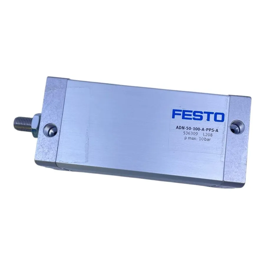 Пневмоцилиндр Festo Compact Cylinder 50Mm 100Mm Stroke Double Acting G1/8 ADN-50 — фото лота 1