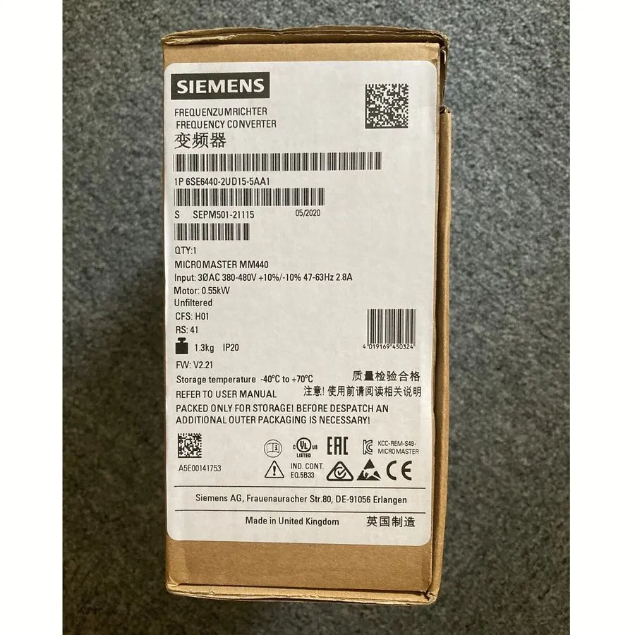 Частотный преобразователь Siemens 6SE6440-2UD15-5AA1 MICROMASTER440 without filt