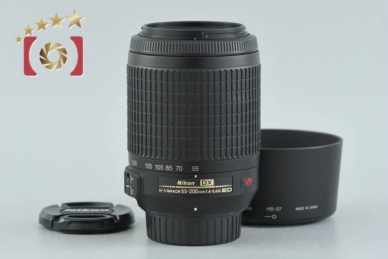 Объектив Nikon AF-S VR Nikkor 55-200mm f/4-5.6 G ED DX Zoom Lens w/ Len Caps — фото лота 1