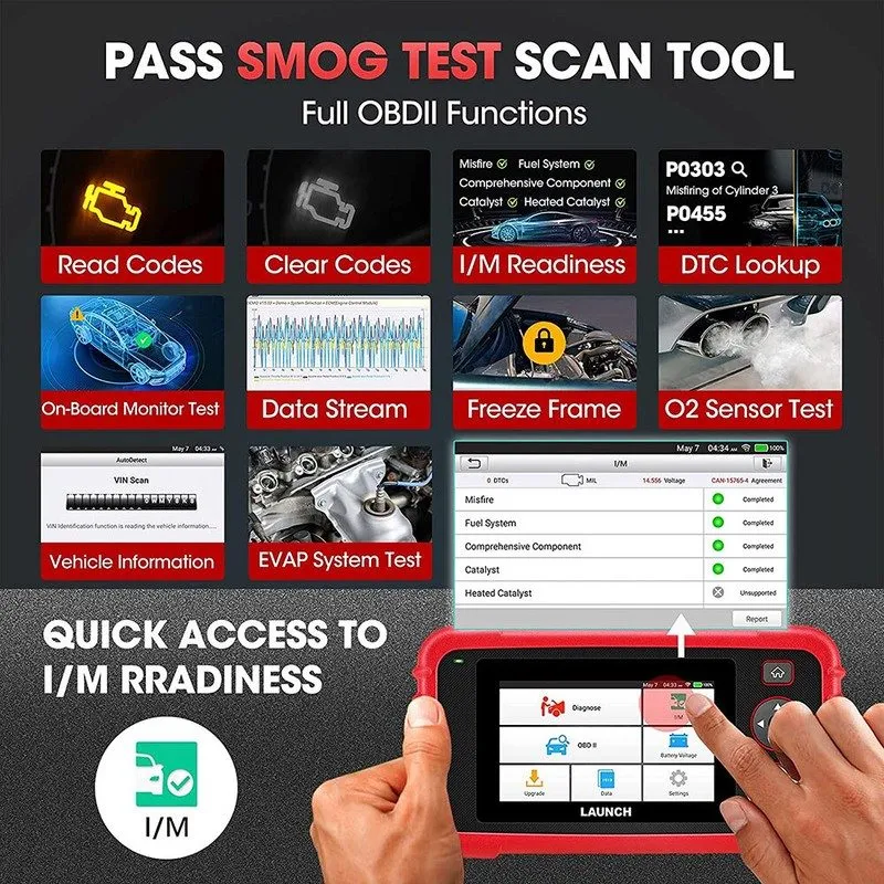 Диагностический сканер LAUNCH CRP123X/CR629 OBD2 Scanner ABS SRS Code er Engine  — фото лота 2