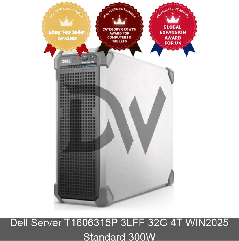 Сервер Dell Server T1606315P 3LFF 32G 4T WIN2025 Standard 300W Server Computer