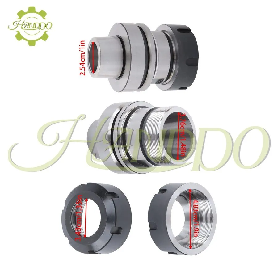 Режущий инструмент HSK63F ER32 70 Collet Chuck Tool Holder G2.5 30k RPM CNC Rout — фото лота 1