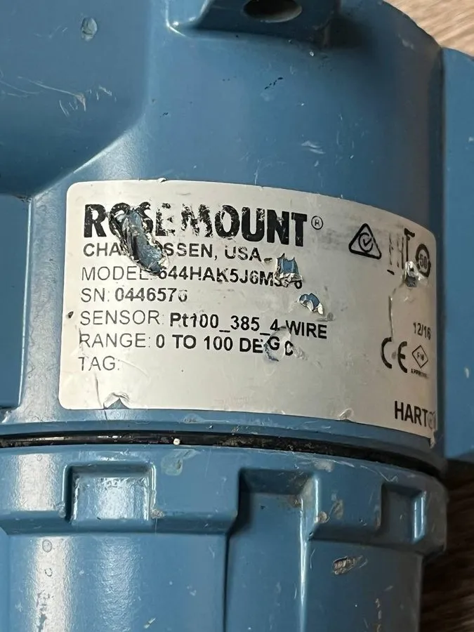 Трубопроводная арматура Rosemount 644HAK5J6MSF6 Temperature Transmitter Assembly