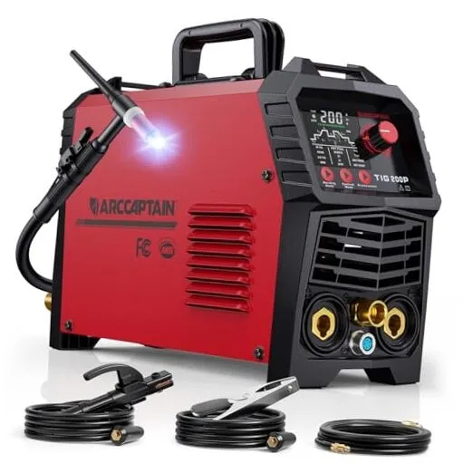 Сварочный аппарат ARCCAPTAIN TIG200P 200A Pulse TIG Stick Welder 5IN1 HF Spot 11