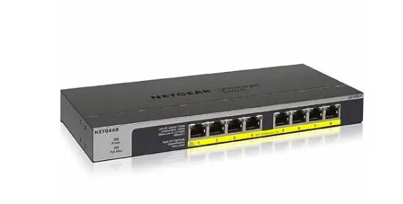 Коммутатор NETGEAR BUSINESS GS108LP 8 Port Gigabit Ethernet 60 W PoE+ Switch