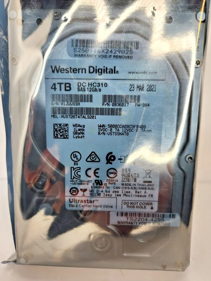 Жёсткий диск HP Nimble Storage CS260G 4 TB Western Digital DC HC310 SAS 12 Gb/s  — фото лота 1