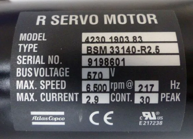 Электродвигатель Atlas Copco model 4230.1903.80 BSM 33140-R2.5 nutrunner motor