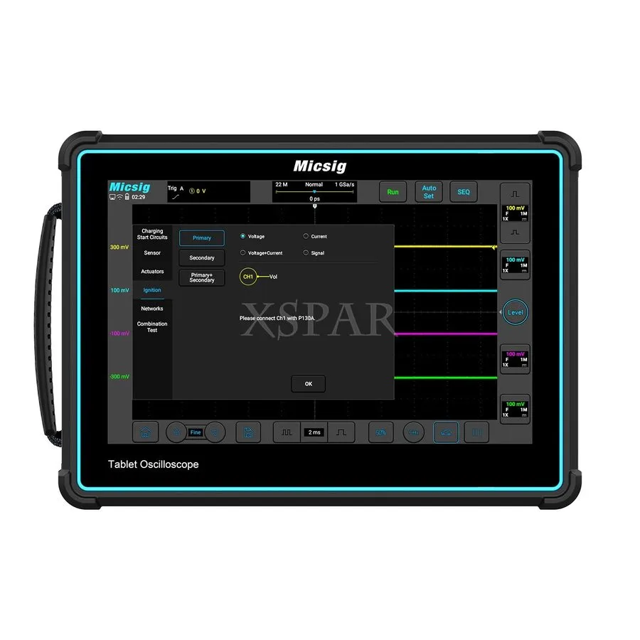 Осциллограф Micsig ATO3004 300MHz 2GSa/s Automotive Oscilloscope 4CH Tablet Osci
