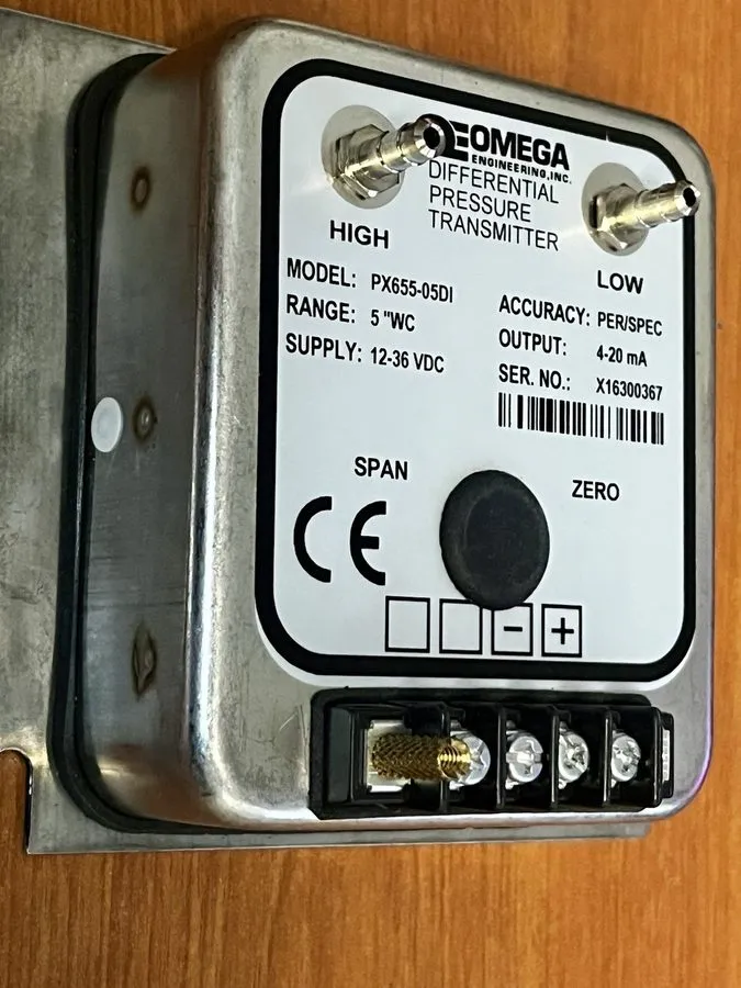 Датчик давления OMEGA ENGINEERING PX655-05DI DIFFERENTIAL PRESSURE TRANSMITTER — фото лота 1