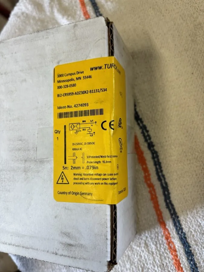 Датчик приближения TURCK B/2-CRS959-ADZ30X2-B1131/S34 Proximity Sensor 20-250 VA — фото лота 1