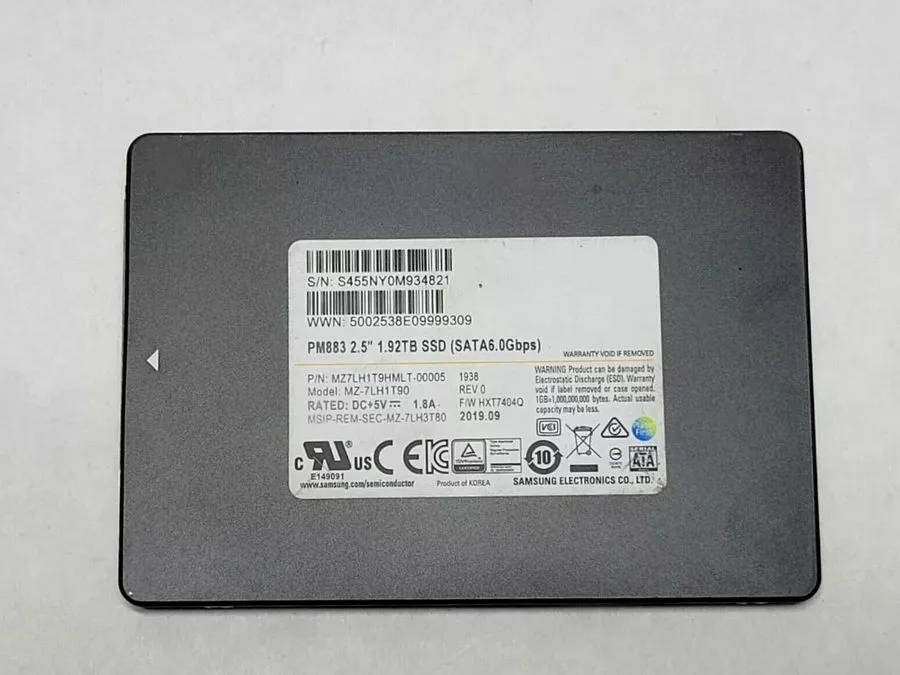 SSD-накопитель MZ7LH1T9HMLT-00005 Samsung PM883 1.92TB SATA 6Gbps RI 2.5" SSD MZ