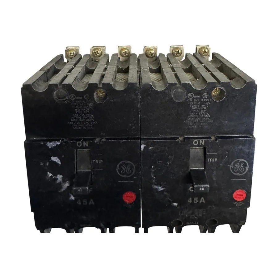 Автоматический выключатель GE TEY345 45A 3-Pole 480V Circuit Breaker Manual Trip