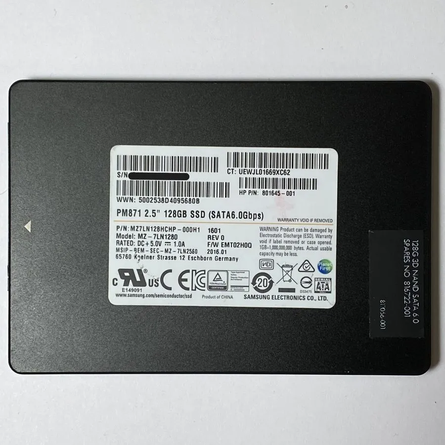 SSD-накопитель Samsung PM871 128GB 2.5" SATA 6Gb/s Solid State Drive SSD MZ-7LN1