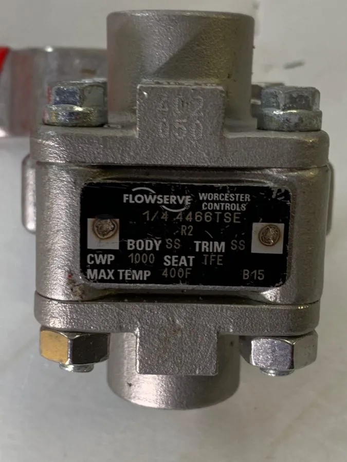 Клапан 1/4" stainless ball valve flowserve worcester controls 1/4 4466tse r2 — фото лота 1