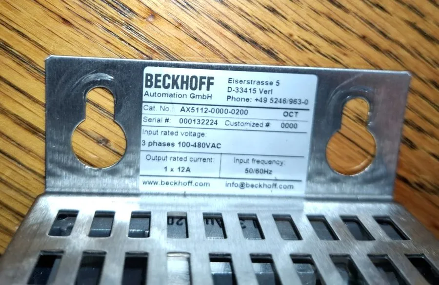 Сервопривод BECKHOFF AX5112-0000-0200 Servo Driver — фото лота 1