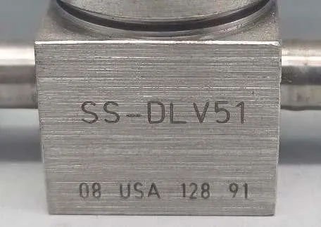 Клапан Swagelok / NuPro 316 Stainless Steel Valve Model SS-DLV51
